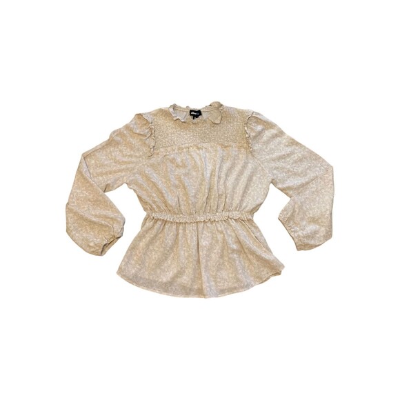 Alice Blue Cream Floral Lace High Neck Blouse Womens Size S - Picture 12 of 14